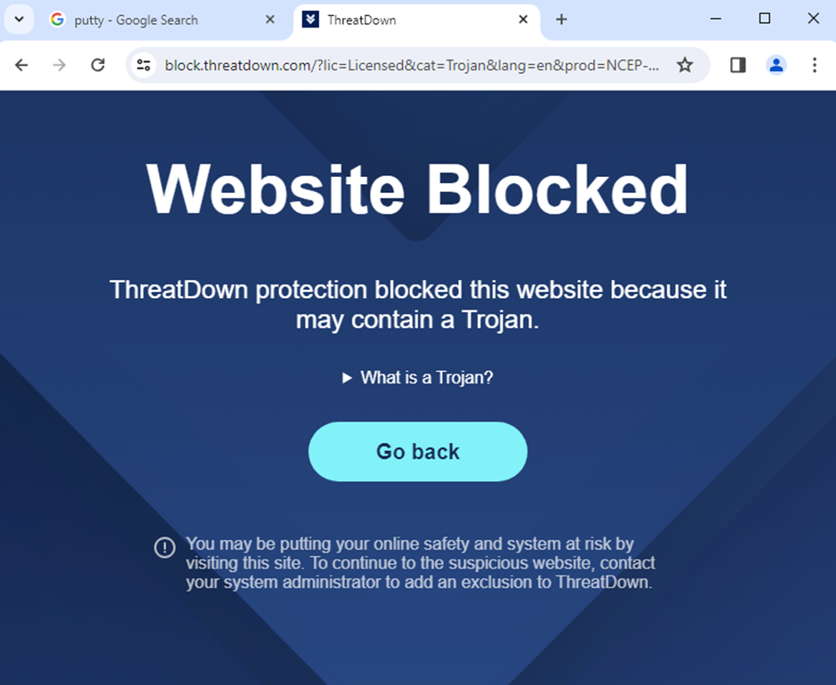 ThreatDown blocks